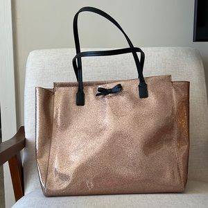 Shimmery Rose Gold Kate Spade Tote Bag
